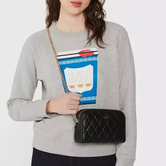 Kate Spade Carey Quilted Mini Camera Smooth Leather Crossbody Bag Purse - Picture 2 of 6